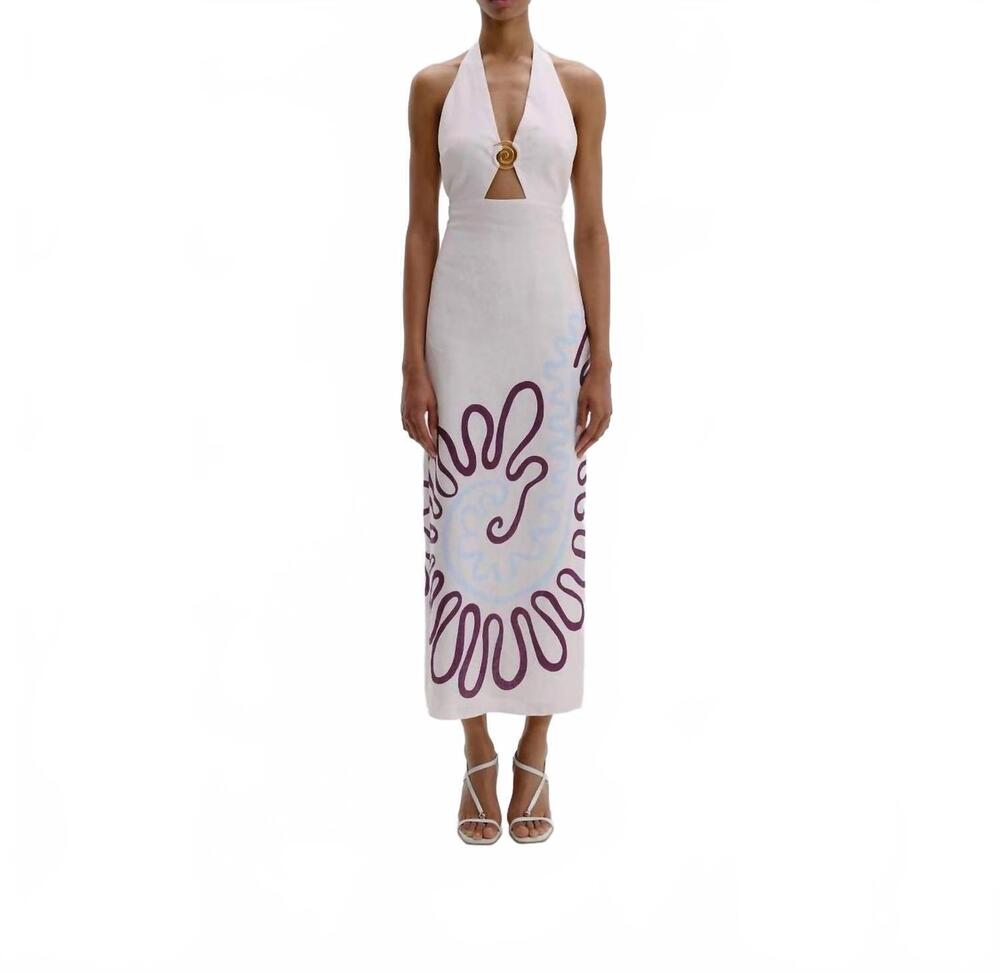 NEW CALA DE LA CRUZ clara dress in white